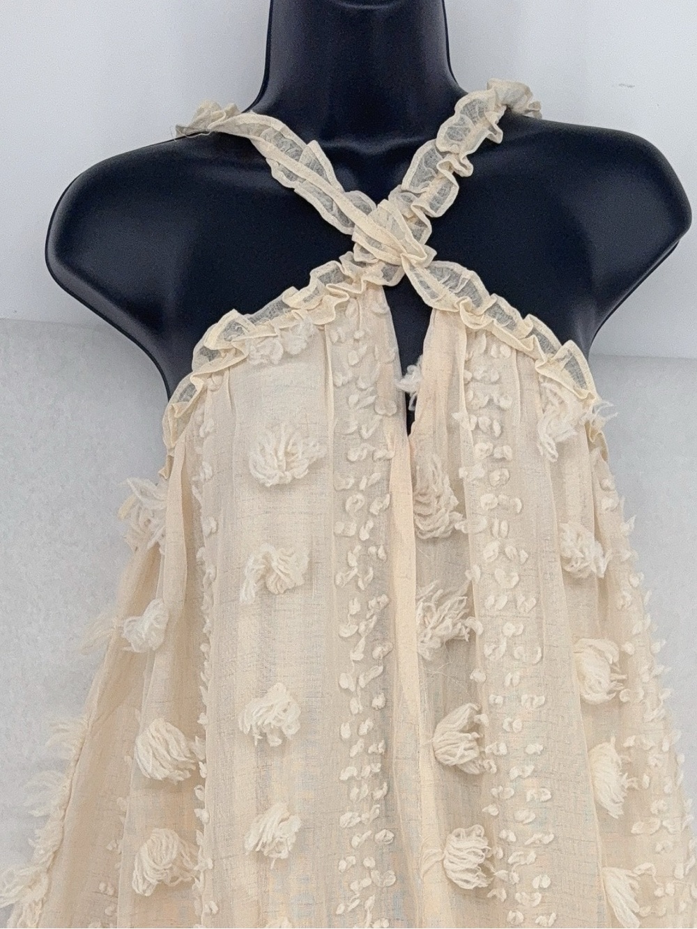 VICI Cross of Sunlight Tulle Maxi Dress - Cream size M - Picture 3 of 11